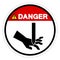 Danger Cutting of Fingers Straight Blade Symbol Sign, Vector Illustration, Isolate On White Background Label .EPS10