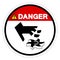 Danger Cutting Hand Hazard Symbol Sign, Vector Illustration, Isolate On White Background Label .EPS10