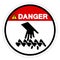 Danger Cutting Hand Hazard Symbol Sign, Vector Illustration, Isolate On White Background Label .EPS10