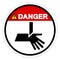 Danger Cutting Hand Hazard Symbol Sign, Vector Illustration, Isolate On White Background Label .EPS10