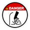 Danger Cutting Hazard Symbol Sign, Vector Illustration, Isolate On White Background Label .EPS10