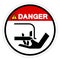 Danger Cutting Hazard Symbol Sign, Vector Illustration, Isolate On White Background Label .EPS10