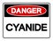 Danger Cyanide Symbol Sign, Vector Illustration, Isolated On White Background Label .EPS10