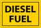 Danger Diesel Fuel Sign On White Background