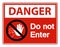 Danger Do Not Enter Symbol Sign Isolate On White Background,Vector Illustration