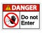 Danger Do Not Enter Symbol Sign Isolate On White Background,Vector Illustration
