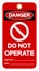 Danger Do Not Operate Tag Symbol Sign,Vector Illustration, Isolate On White Background Label. EPS10