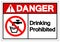 Danger Drinking Prohibited Symbol Sign, Vector Illustration, Isolate On White Background Label .EPS10