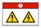 Danger Electric Shock Hazard Symbol Sign On White Background