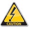 Danger electric shock risk sign