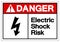 Danger Electric Shock Risk Symbol Sign, Vector Illustration, Isolate On White Background Label .EPS10