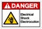 Danger Electrical Shock Electrocution Symbol Sign, Vector Illustration, Isolate On White Background Label .EPS10