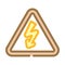 danger electricity color icon vector illustration