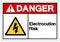 Danger Electrocution Risk Symbol Sign, Vector Illustration, Isolated On White Background Label .EPS10