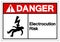 Danger Electrocution Risk Symbol Sign, Vector Illustration, Isolated On White Background Label .EPS10