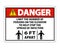 Danger Elevator Physical Distancing Sign Isolate On White Background,Vector Illustration EPS.10