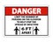 Danger Elevator Physical Distancing Sign Isolate On White Background,Vector Illustration EPS.10