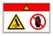 Danger Entanglement Of Hand Rotating Shaft Do Not Touch Symbol Sign, Vector Illustration, Isolate On White Background Label. EPS10