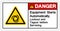 Danger Equipment Starts Automatically Lockout and Tagout before Servicing Symbol ,Vector Illustration, Isolate On White Background