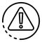 Danger exclamation sign icon, outline style