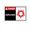 Danger Explosive Symbol Sign,Vector Illustration, Isolated On White Background Label