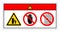 Danger Exposed Buckets And Moving Parts Can Cause Do Not Touch and Do Not Remove Guard Symbol Sign, Vector Illustration, Isolate