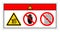 Danger Exposed Buckets and Moving Parts Do Not Touch and Do Not Remove Guard Symbol Sign, Vector Illustration, Isolate On White