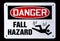 Danger, Fall Hazard Sign