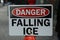 Danger Falling Ice sign