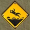 Danger: falling onto rocky surface sign