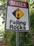 Danger Falling Rocks Graffiti