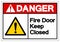 Danger Fire Door Keep Closed Symbol Sign ,Vector Illustration, Isolate On White Background Label. EPS10