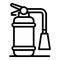 Danger fire extinguisher icon, outline style