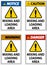 Danger Fire Will Cause Toxic Fumes Sign On White Background