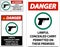 Danger Firearms Allowed Sign Lawful Concealed Carry Permitted On These Premises