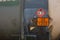 Danger Flammable Liquids Symbol Sign on railway tank. Close up . class AK 305