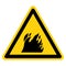 Danger Flammable Material Symbol Sign ,Vector Illustration, Isolate On White Background Label. EPS10