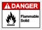 Danger Flammable Solid Symbol Sign ,Vector Illustration, Isolate On White Background Label .EPS10