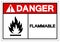 Danger Flammable Symbol Sign ,Vector Illustration, Isolate On White Background Label. EPS10
