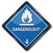 Danger four flammable substances when wet