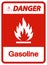 Danger Gasoline Symbol Sign On White Background