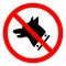 Danger Guard Dog Symbol Sign, Vector Illustration, Isolate On White Background Label. EPS10
