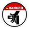 Danger Hand Crush Force From Left Symbol Sign, Vector Illustration, Isolate On White Background Label .EPS10