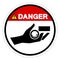 Danger Hand Crush Hazard Symbol Sign, Vector Illustration, Isolate On White Background Label .EPS10