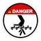 Danger Hand Crush Hazard Symbol Sign, Vector Illustration, Isolate On White Background Label .EPS10