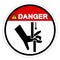 Danger Hand Crush Moving Parts Symbol Sign, Vector Illustration, Isolate On White Background Label .EPS10