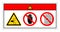 Danger Hand Crush Of Rotating Hazard Do Not Touch and Do Not Remove Guard Symbol Sign, Vector Illustration, Isolate On White