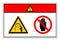 Danger Hand Entanglement Rollers Symbol Sign, Vector Illustration, Isolate On White Background Label .EPS10