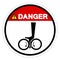 Danger Hand Entanglement Rollers Symbol Sign, Vector Illustration, Isolate On White Background Label .EPS10