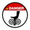 Danger Hand Entanglement Rollers Symbol Sign, Vector Illustration, Isolate On White Background Label .EPS10